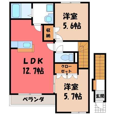 サンフィールの物件間取画像